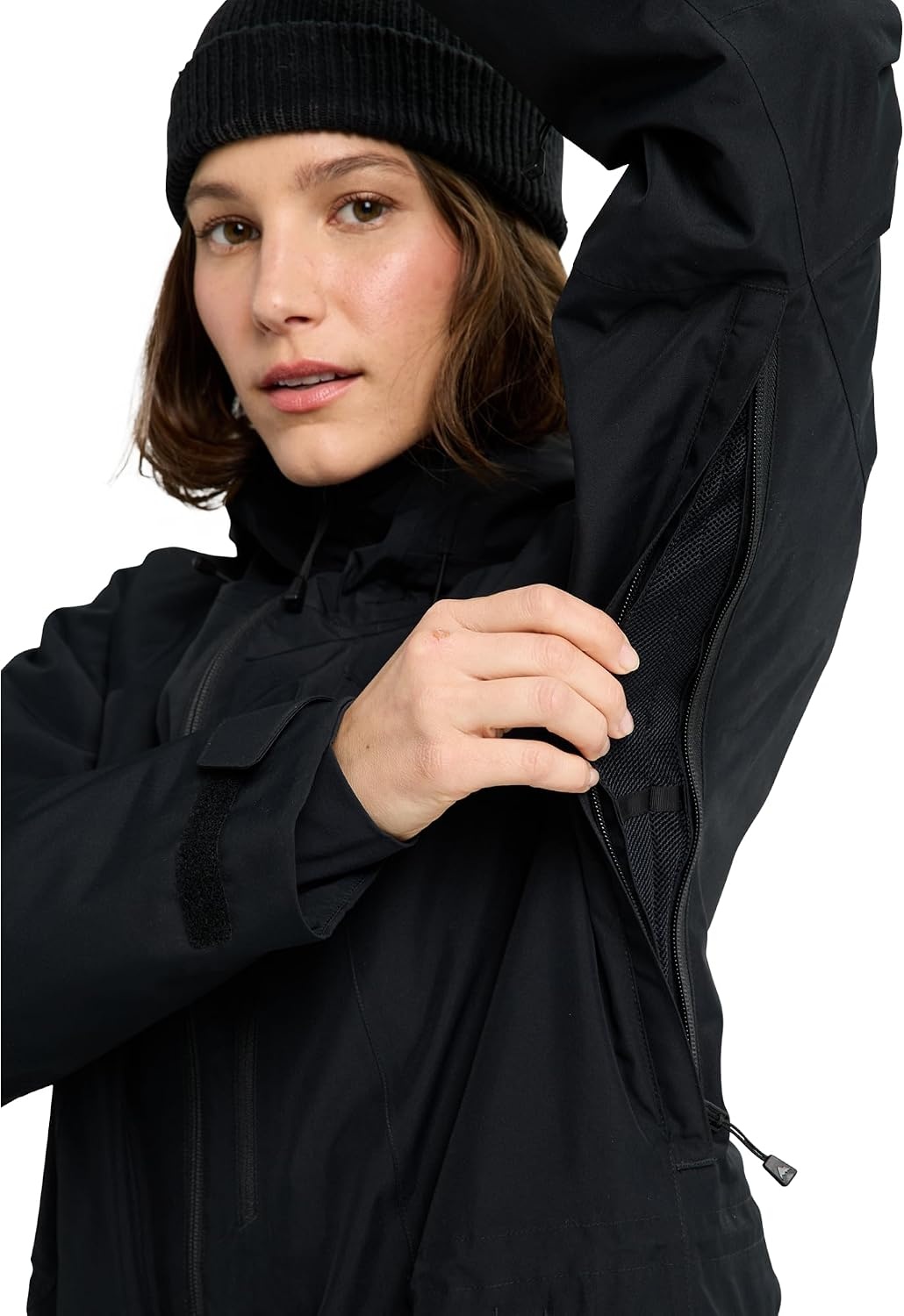 image:imageBurton Womens Reserve 2Layer Insulated Jacket Waterproof Winter Snowboard Jacket with Helmet Compatible HoodTrue Black