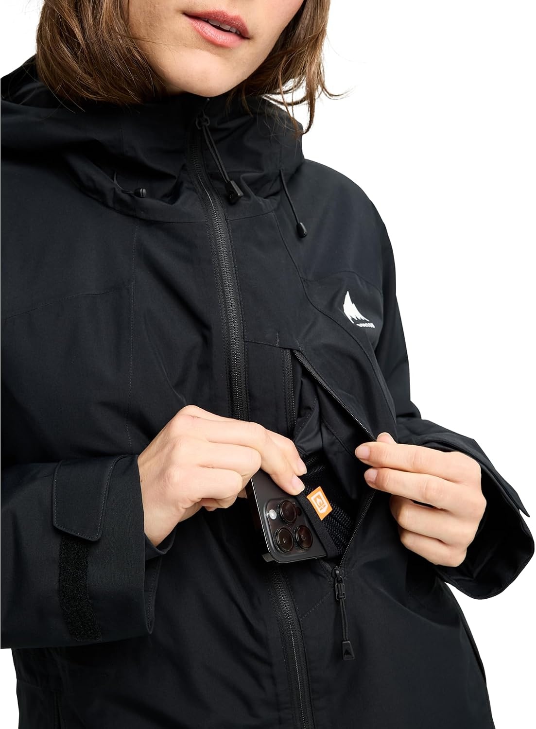 image:imageBurton Womens Reserve 2Layer Insulated Jacket Waterproof Winter Snowboard Jacket with Helmet Compatible HoodTrue Black