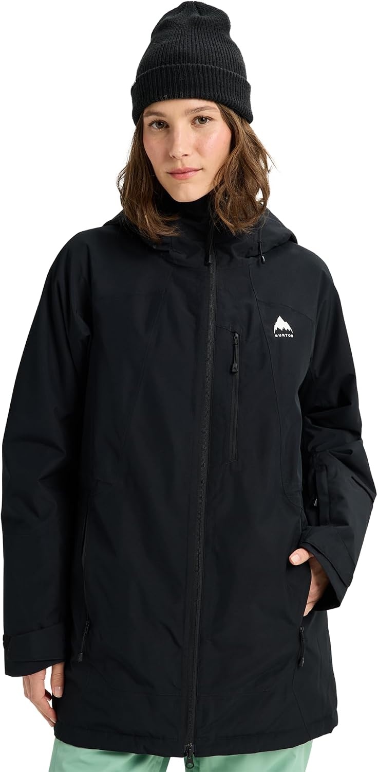 image:imageBurton Womens Reserve 2Layer Insulated Jacket Waterproof Winter Snowboard Jacket with Helmet Compatible HoodTrue Black