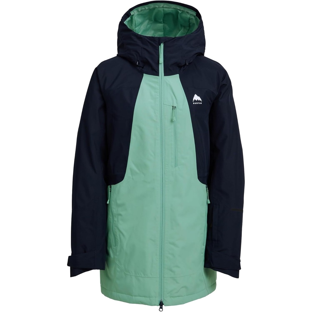 image:imageBurton Womens Reserve 2Layer Insulated Jacket  Waterproof Winter Snowboard Jacket with Helmet Compatible HoodTrue BlackSoft Sage