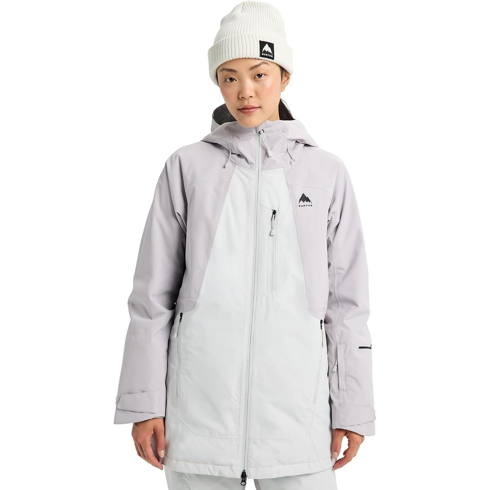 image:imageBurton Womens Reserve 2Layer Insulated Jacket  Waterproof Winter Snowboard Jacket with Helmet Compatible HoodWashed LavenderGray Cloud