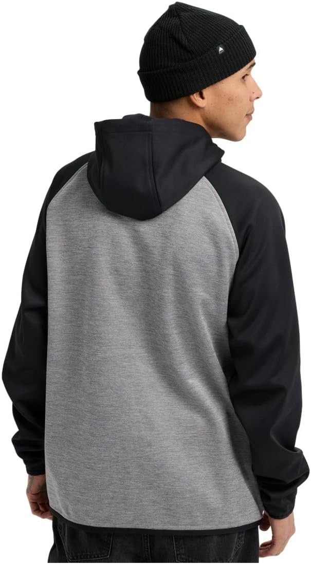 image:imageBurton Mens Crown Weatherproof WaterResistant Bonded FullZip FleeceGray Heather True Black