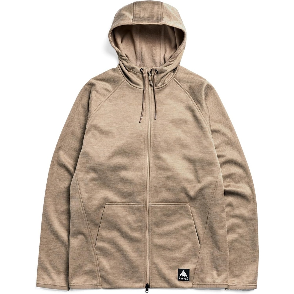 image:imageBurton Mens Crown Weatherproof WaterResistant Bonded FullZip FleeceSummit Taupe Heather