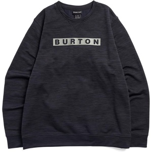 Burton Men’s Oak Pullover Crew, True Black Heather, Large