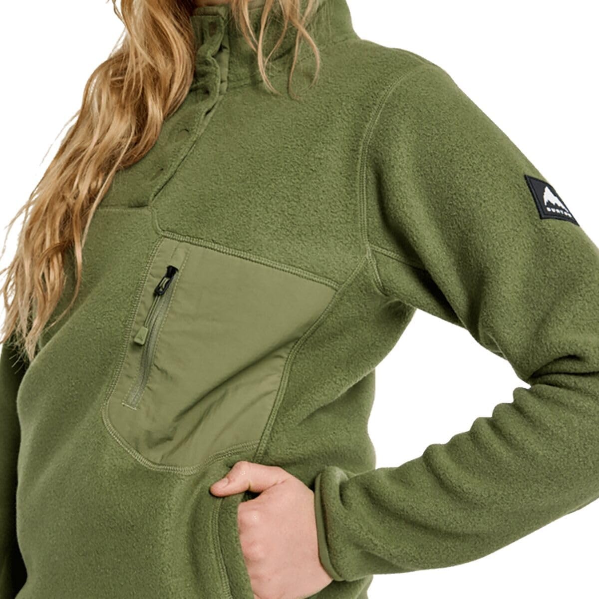 image:imageBurton unisexadult Womens Cinder Fleece PulloverForest Moss