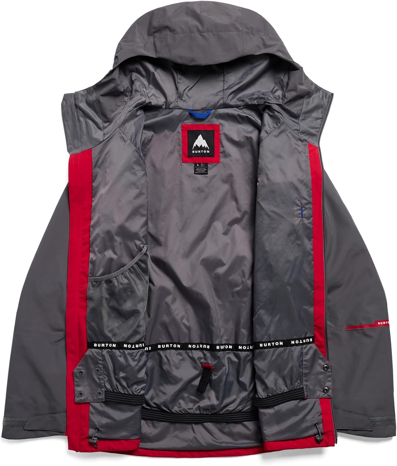 image:imageBurton Mens Reserve 2Layer Shell Jacket Waterproof Winter Snowboard Jacket for Layering with Hood amp Tech PocketsGotham GrayGeranium Red