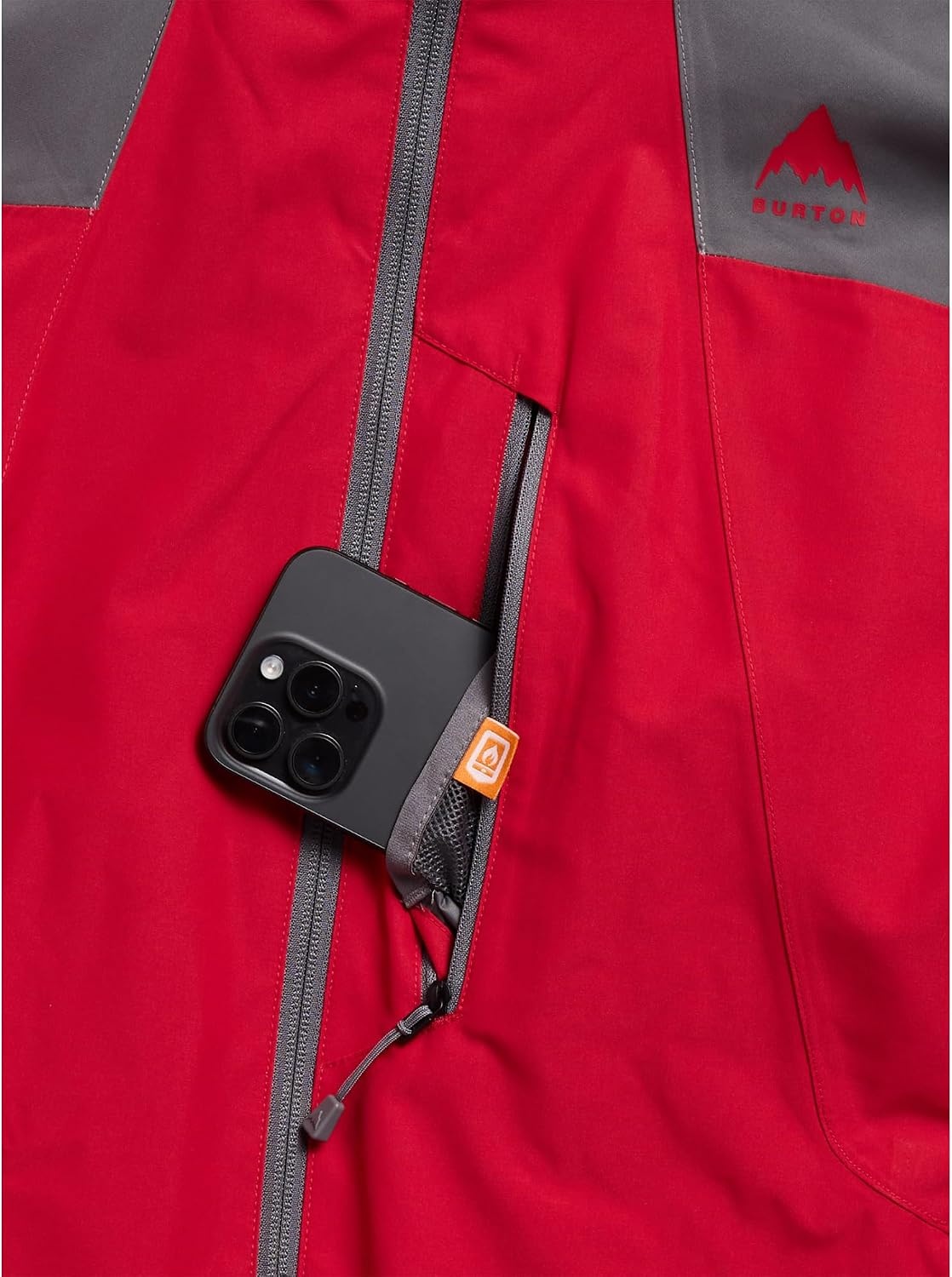 image:imageBurton Mens Reserve 2Layer Shell Jacket Waterproof Winter Snowboard Jacket for Layering with Hood amp Tech PocketsGotham GrayGeranium Red