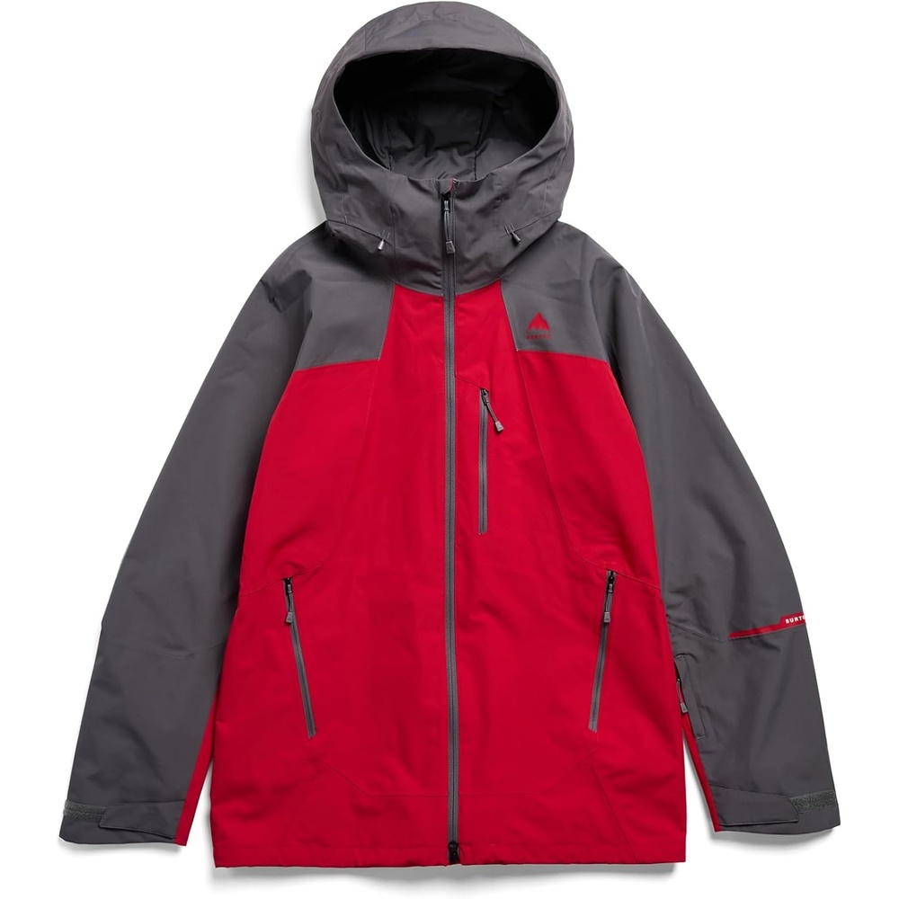 image:imageBurton Mens Reserve 2Layer Insulated Jacket  Waterproof Winter Snowboard Jacket with Helmet Compatible HoodGotham GrayGeranium Red