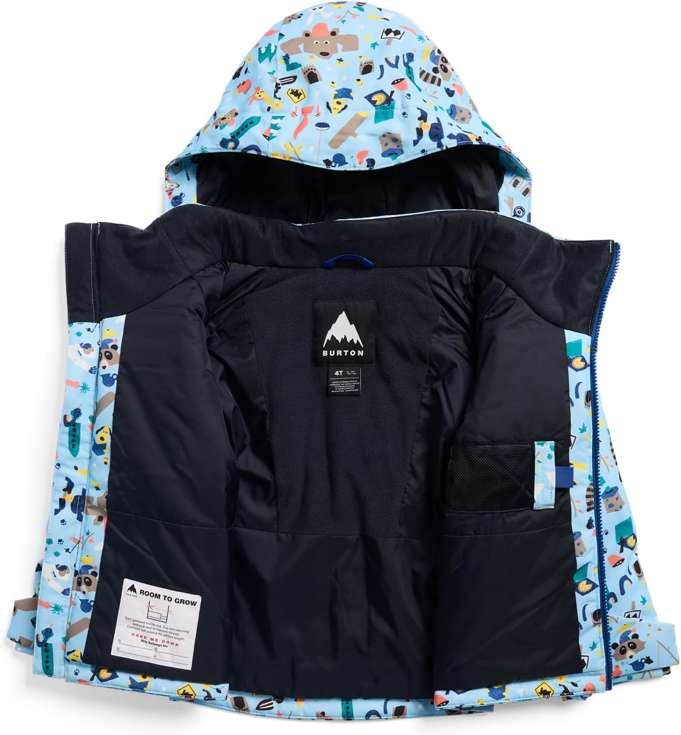 image:imageBurton Toddlers Hillslope 2Layer Insulated Jacket Waterproof Winter Coat for Boys amp Girls with Room to Grow SystemCritters