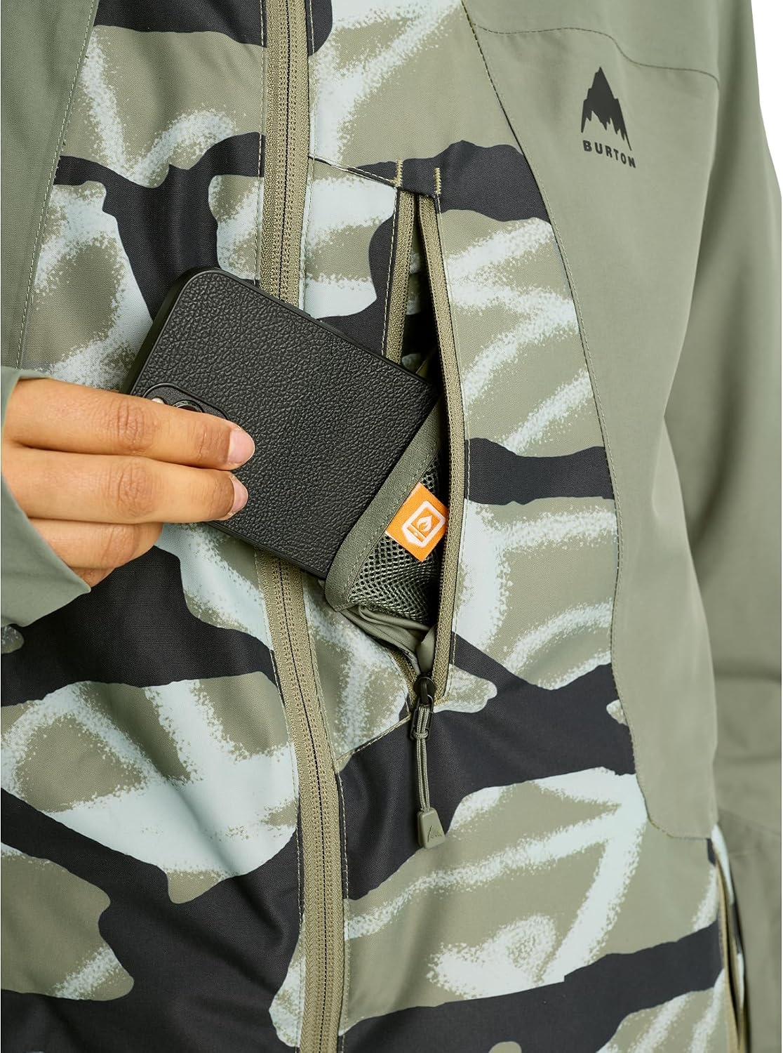 image:imageBurton Womens Reserve 2L Jacket True Black LForest Moss Graffiti Camo