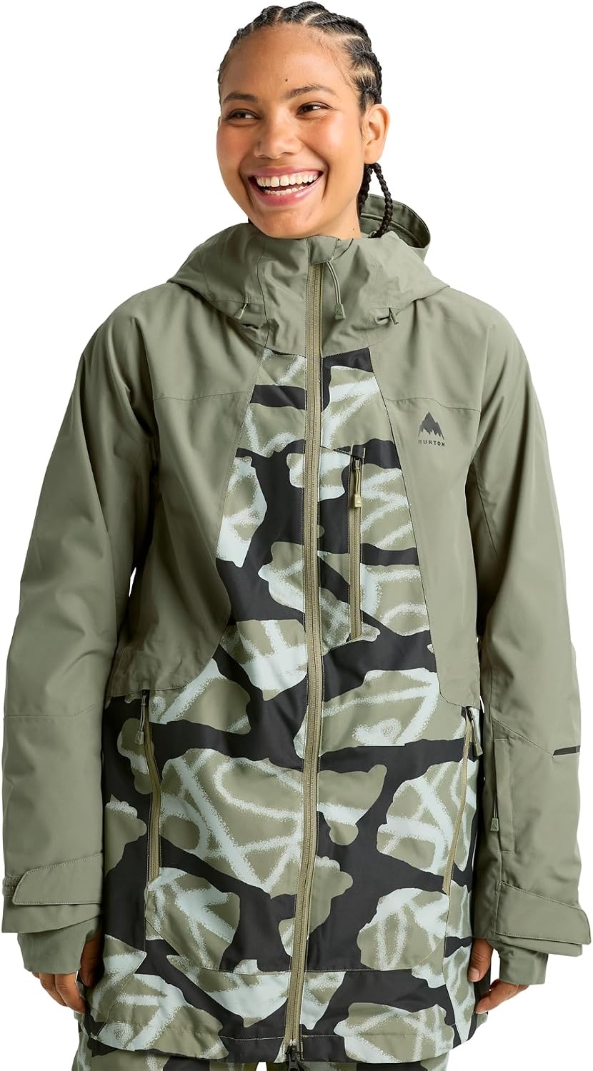 image:imageBurton Womens Reserve 2L Jacket True Black LForest Moss Graffiti Camo