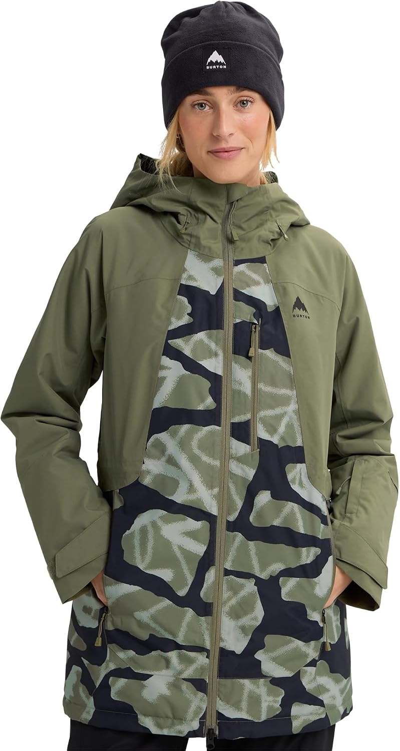 image:imageBurton Womens Reserve 2L Jacket True Black LForest MossGraffiti Camo