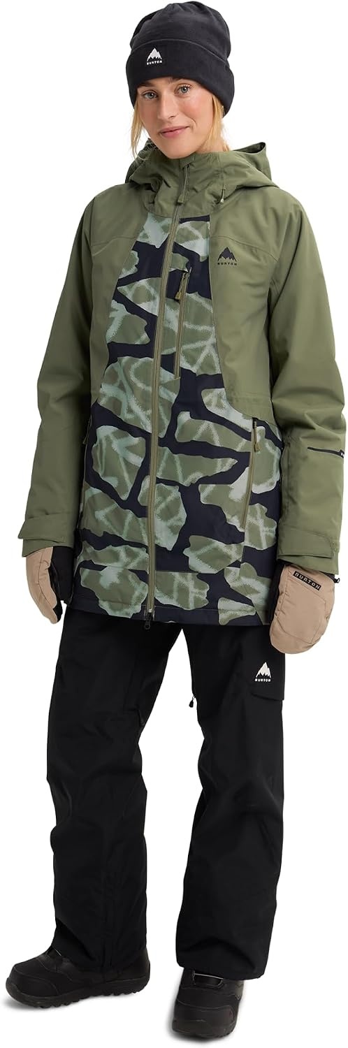 image:imageBurton Womens Reserve 2L Jacket True Black LForest MossGraffiti Camo