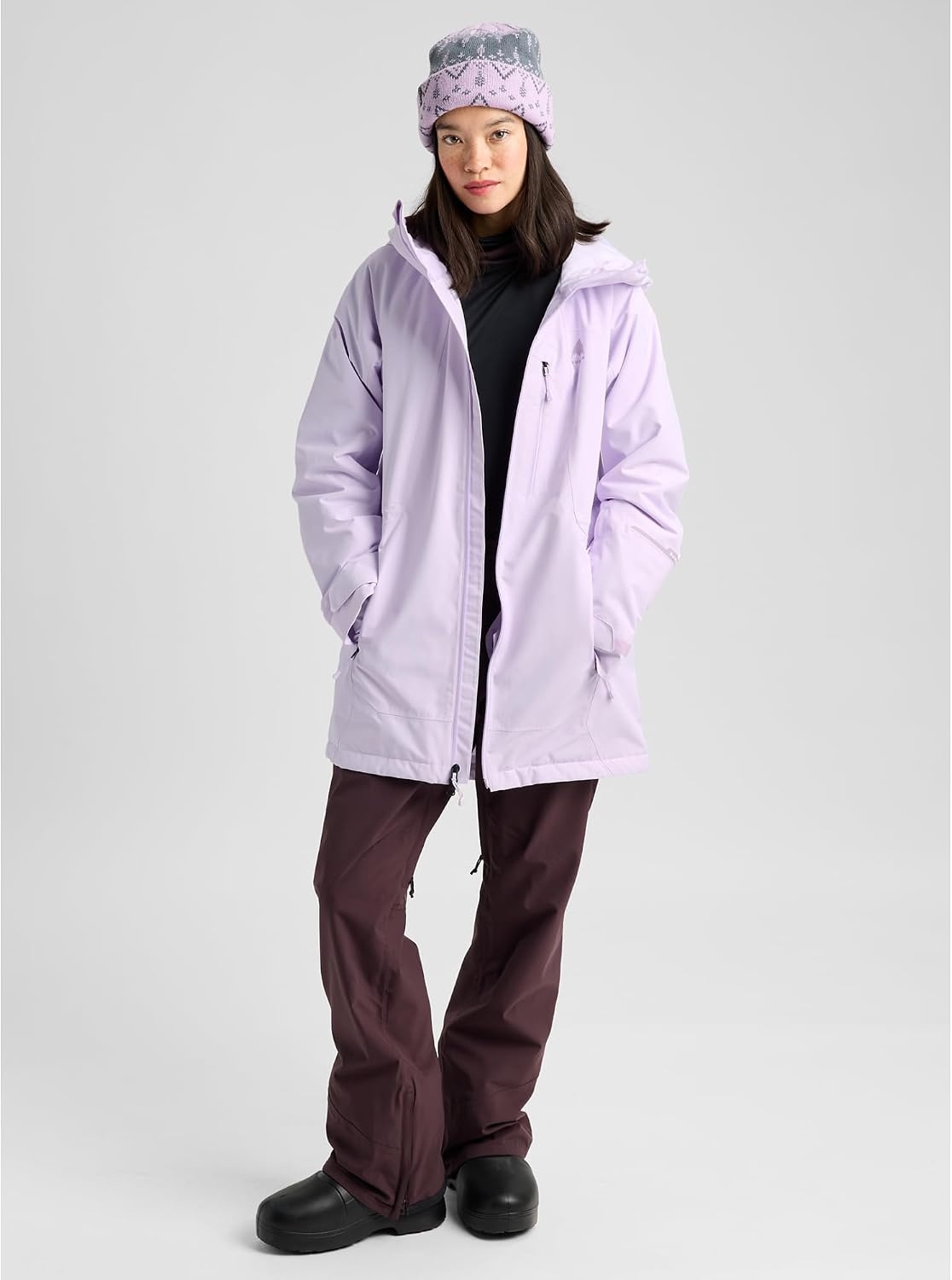 image:imageBurton Womens Reserve 2L Jacket True Black LMoondust Purple