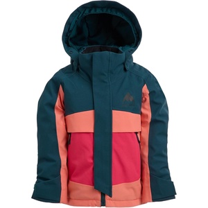 Burton Toddlers’ Ascutney 2-Layer Insulated Jacket – Waterproof Winter Coat for Boys & Girls with Room to Grow System(Deep Emerald/Peach Echo/Azalea Pink)