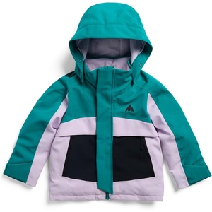 Burton Toddlers’ Ascutney 2-Layer Insulated Jacket – Waterproof Winter Coat for Boys & Girls with Room to Grow System(Pacific Teal/Moondust Purple/True Black)