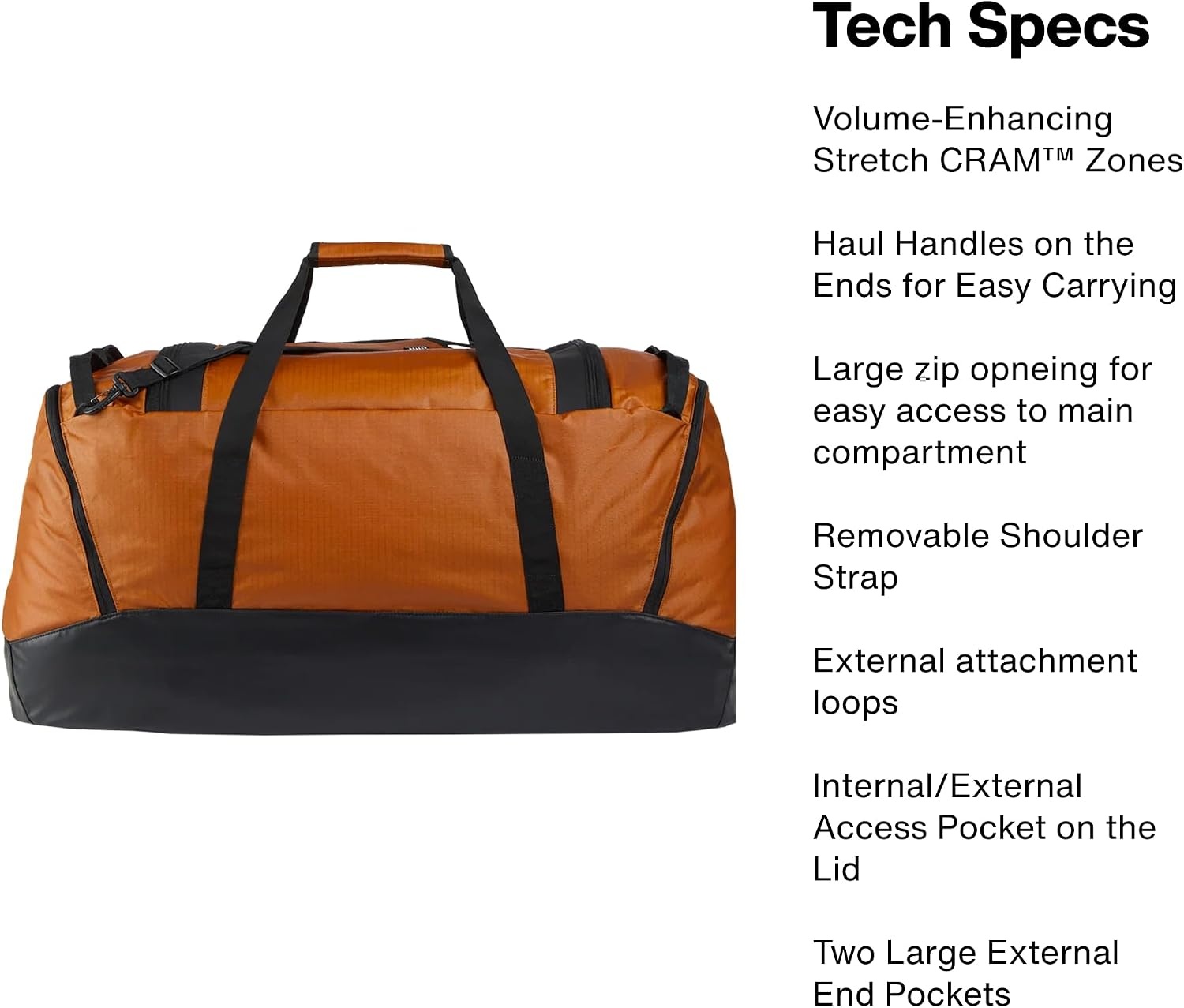 image:imageBurton Stockpile 120L Duffel Bag True BlacknbspSpiced Chai