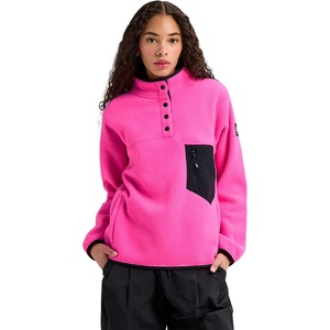 Burton Women’s Cinder Pullover Fleece(Shockwave Pink/True Black)