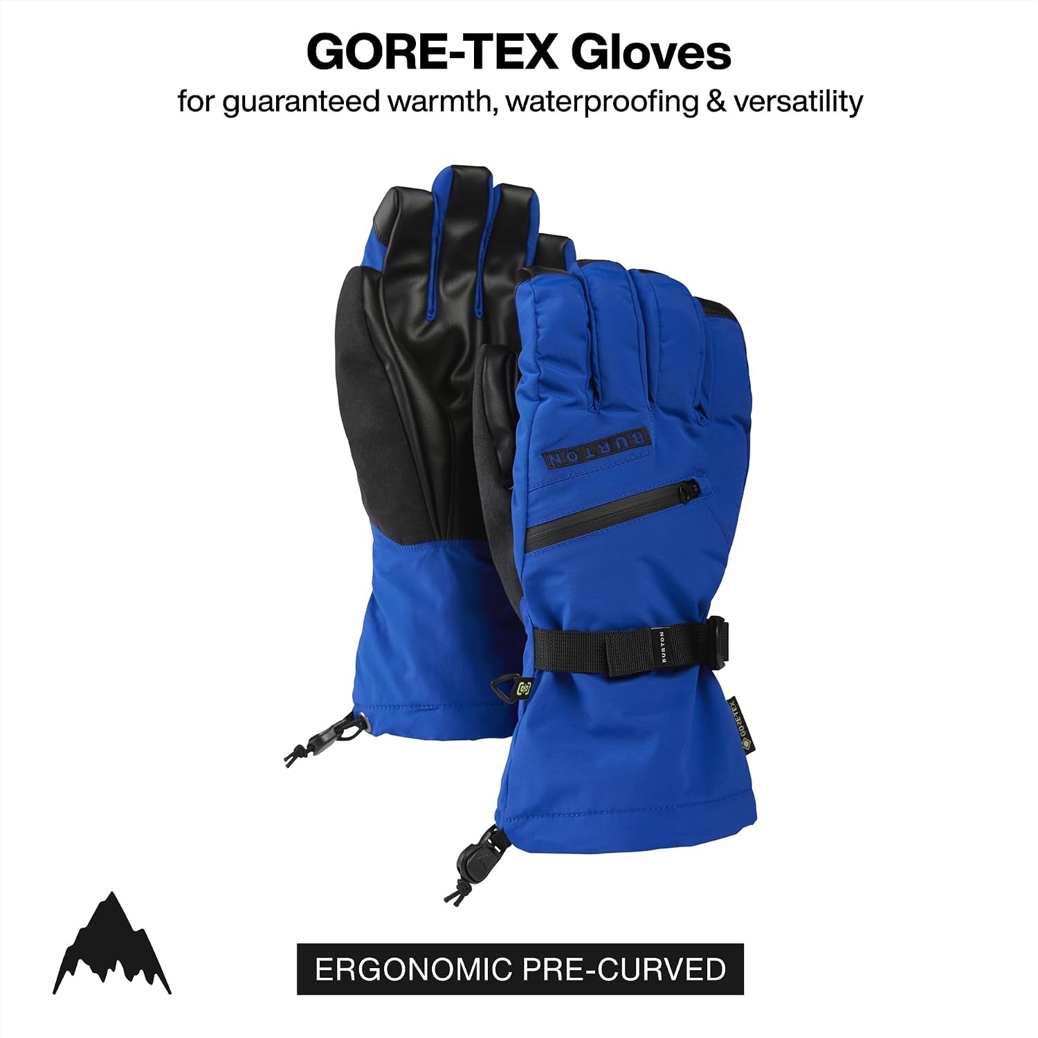 image:imageBurton Mens GoreTEX Insulated Gloves Waterproof Winter Snowboard Gloves with Touch Screen Tech amp Removable LinerJake Blue