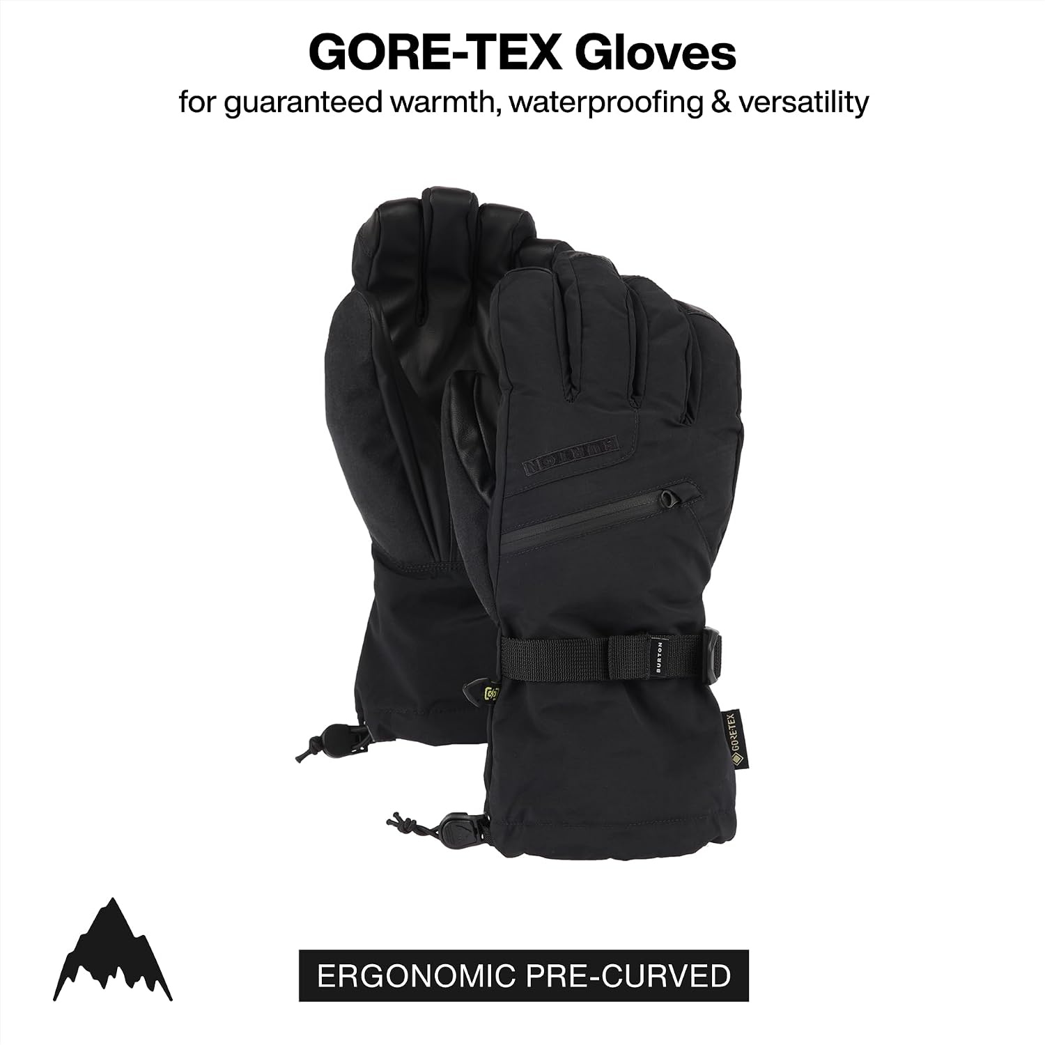 image:imageBurton Mens GoreTEX Insulated Gloves Waterproof Winter Snowboard Gloves with Touch Screen Tech amp Removable LinerTrue Black