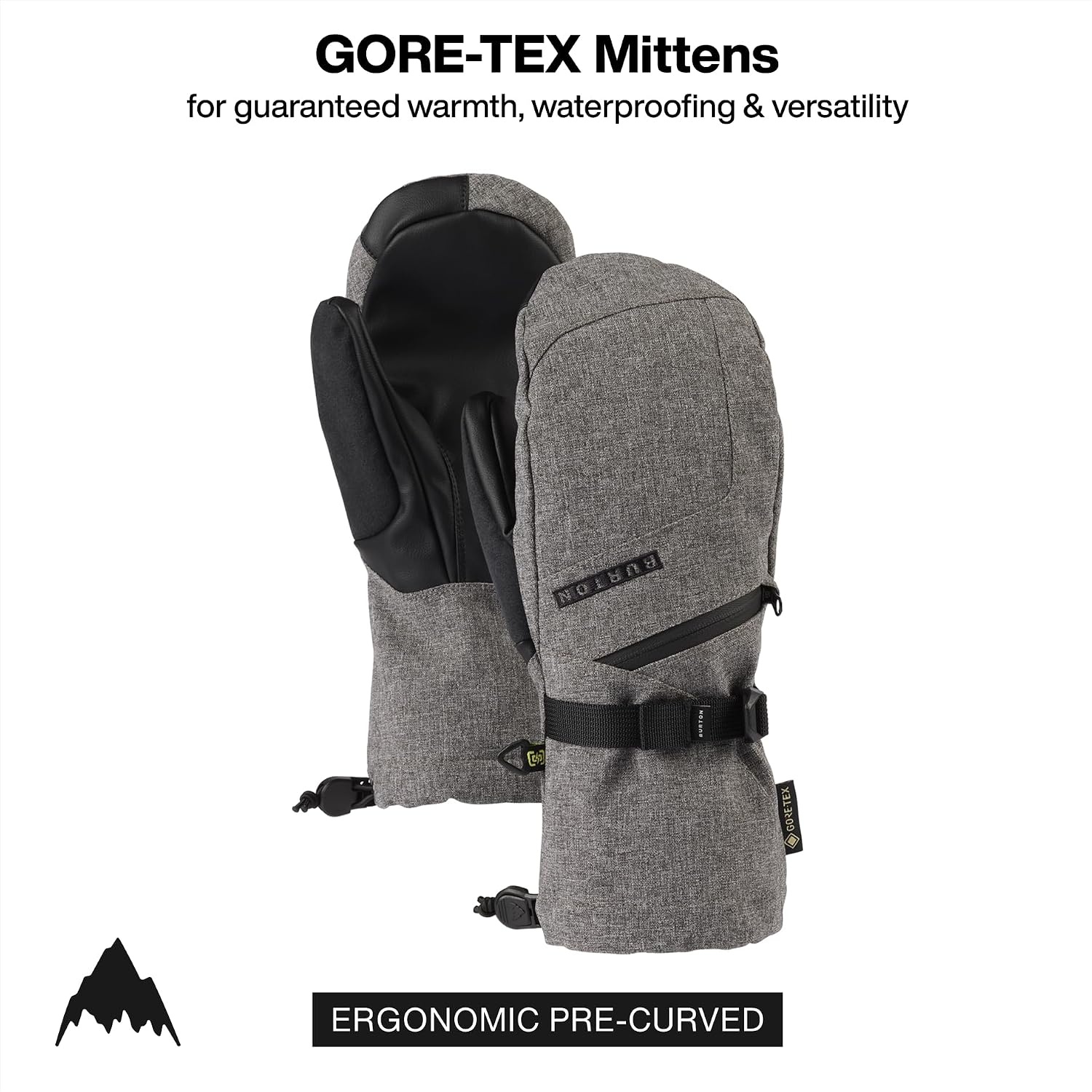 image:imageBurton Womens GoreTEX Insulated MittensGray Heather