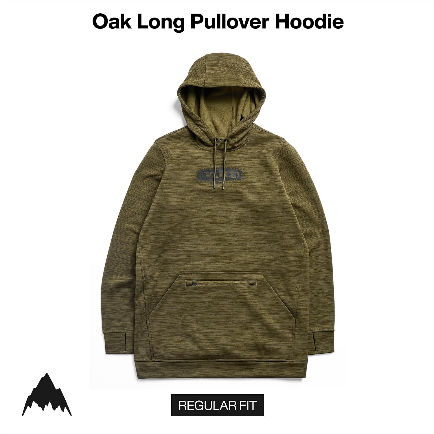 image:imageBurton Womens Oak Long Pullover HoodieDried Moss Heather
