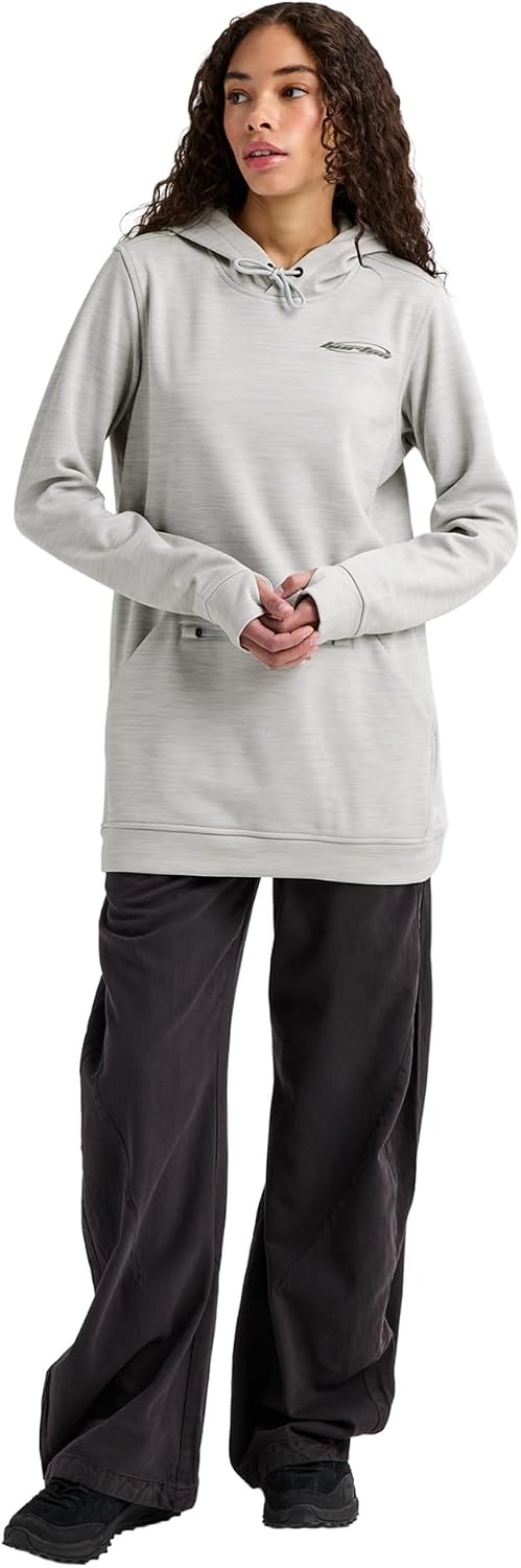 image:imageBurton Womens Oak Long Pullover HoodieGray Cloud Htr