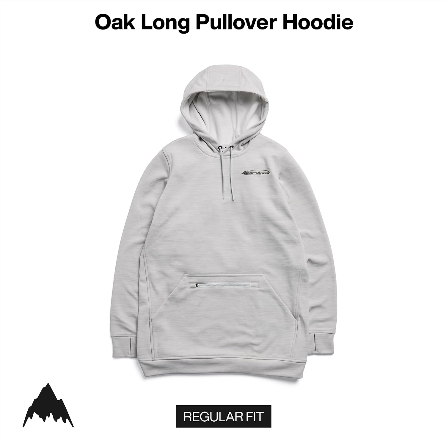 image:imageBurton Womens Oak Long Pullover HoodieGray Cloud Htr