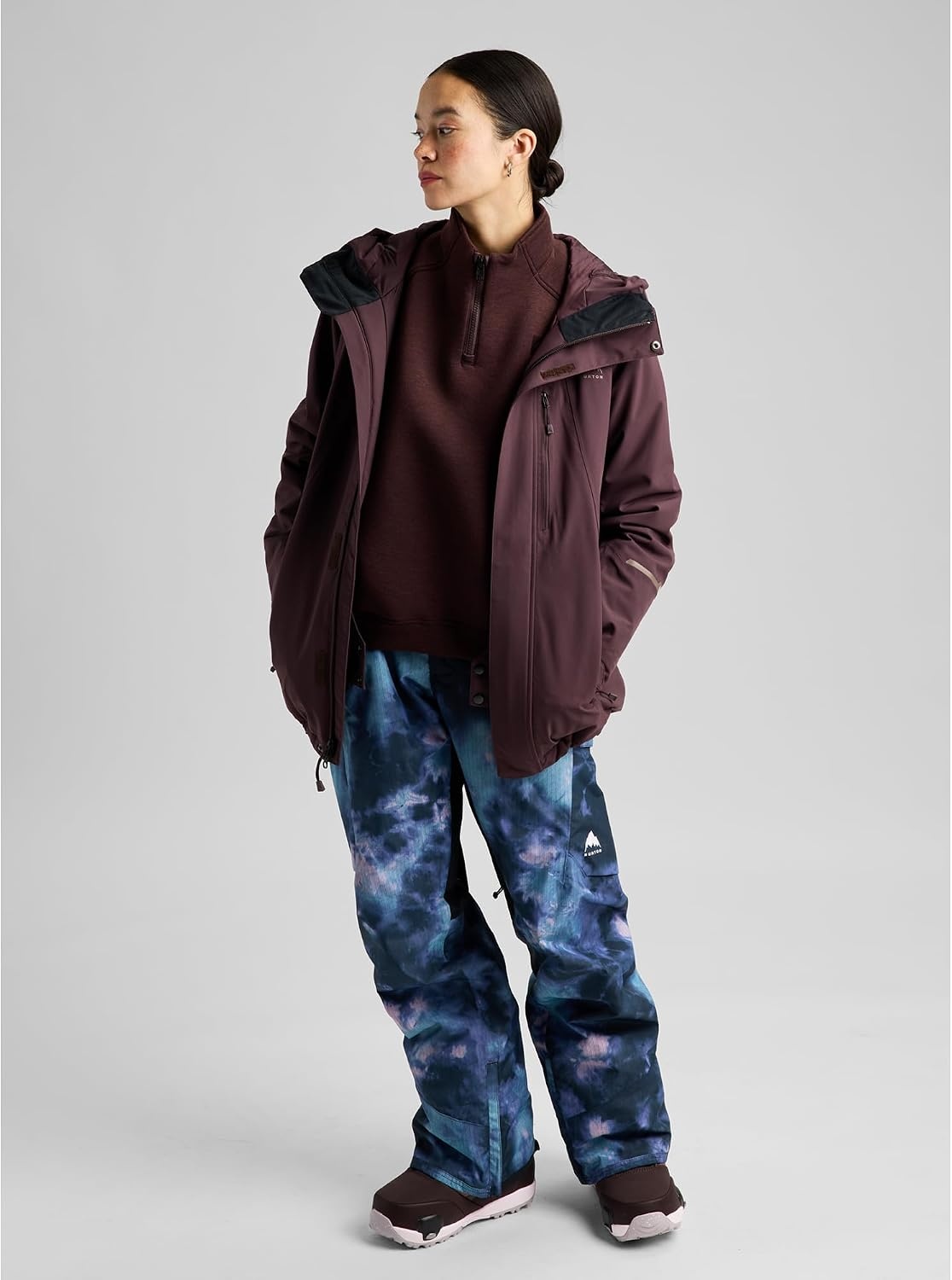 image:imageBurton Womens Reserve 2Layer Insulated Stretch Jacket Waterproof Winter Snowboard Jacket with Stretch Fit amp HoodBear Hug Brown