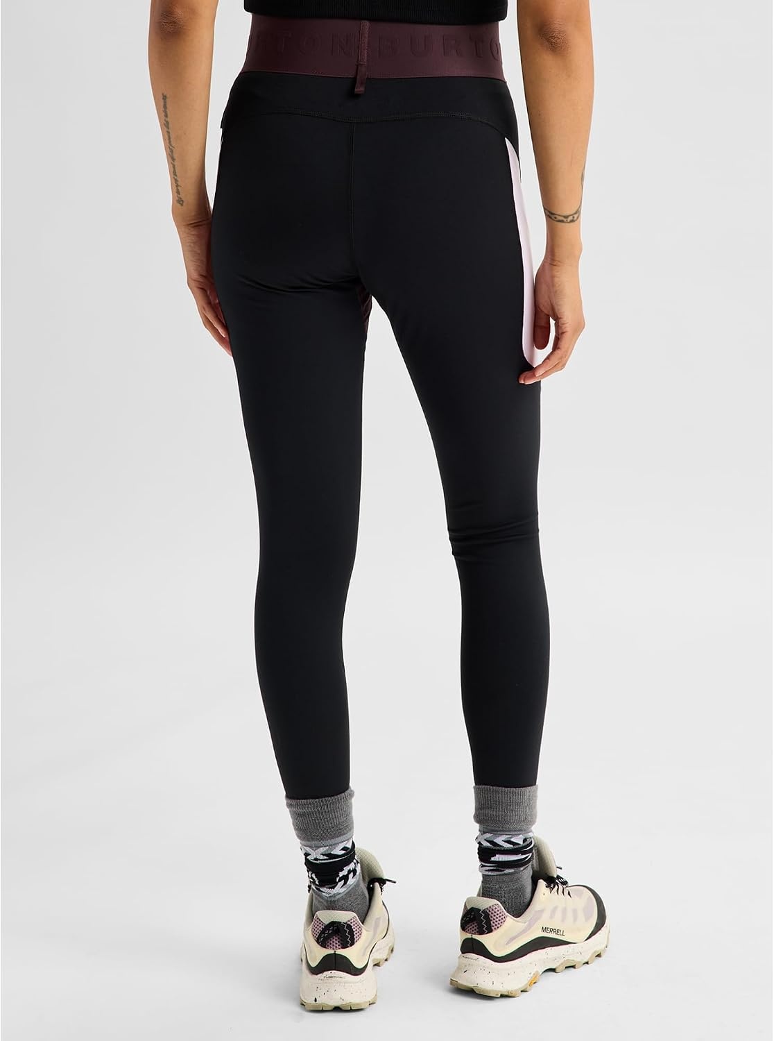 image:imageBurton Womens Synthetic Midweight Base Layer Pants True BlackBear Hug BrownMoondust Purple Medium