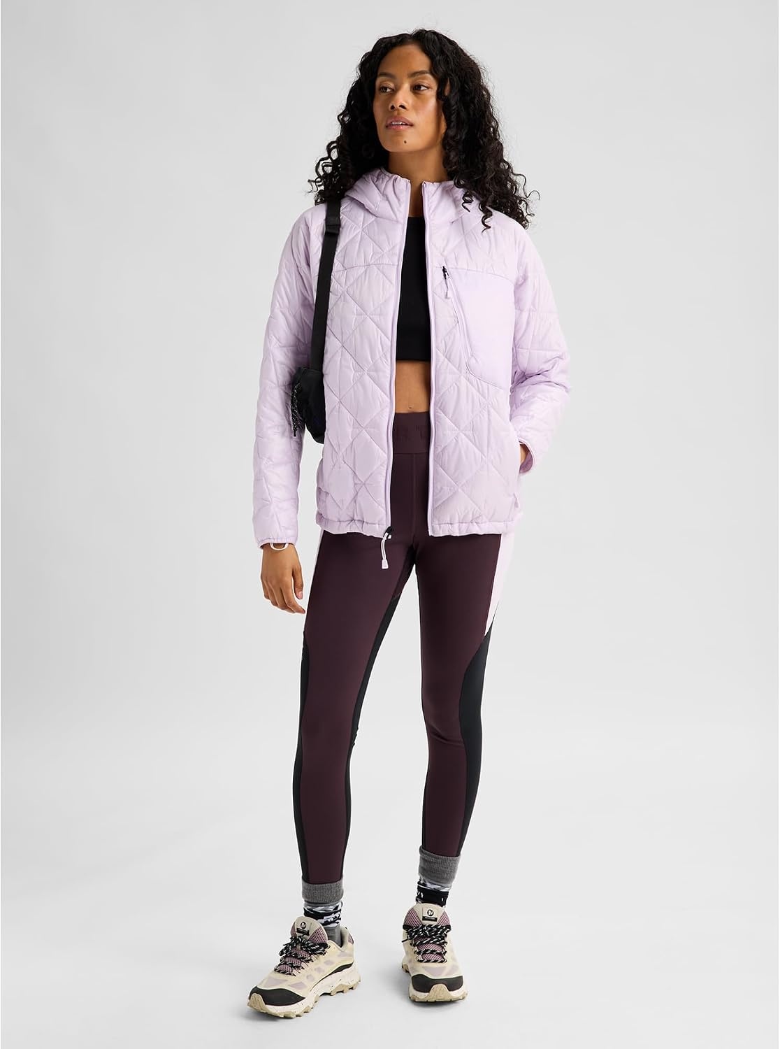 image:imageBurton Womens Synthetic Midweight Base Layer Pants True BlackBear Hug BrownMoondust Purple Medium