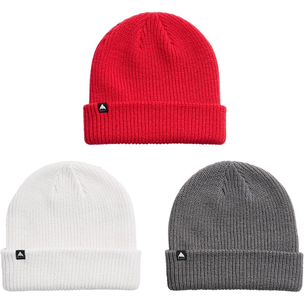 image:imageBurton DND Beanie 3 Pack Gray CloudGotham GrayGeranium Red One Size